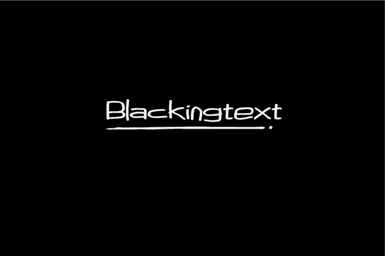 Blackingtext Font