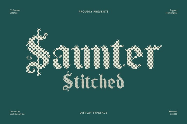 Preview of CS Saunter Stitched Font