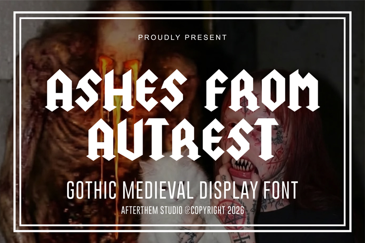 Preview of Ashes from autrest Font