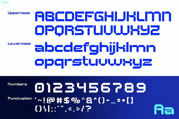 Preview of Ticking Font