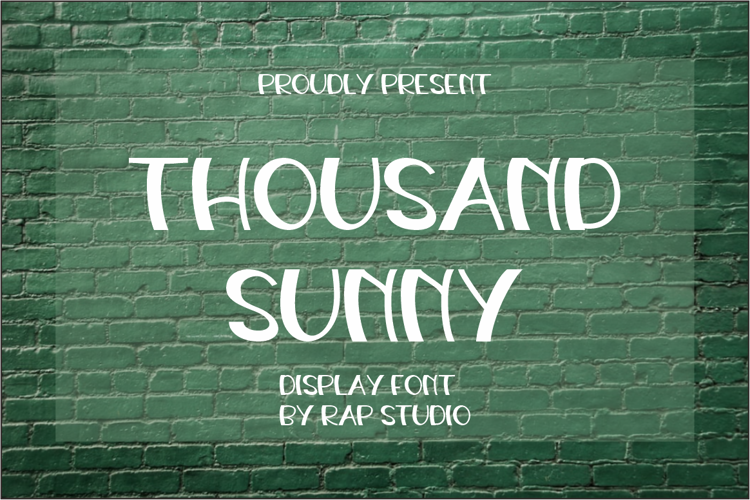 THOUSAND SUNNY Font