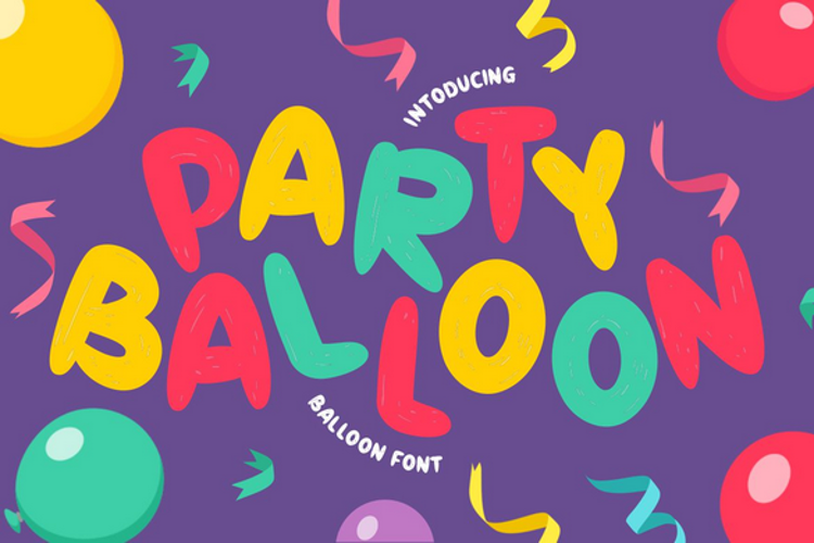Preview of Party Balloon Font