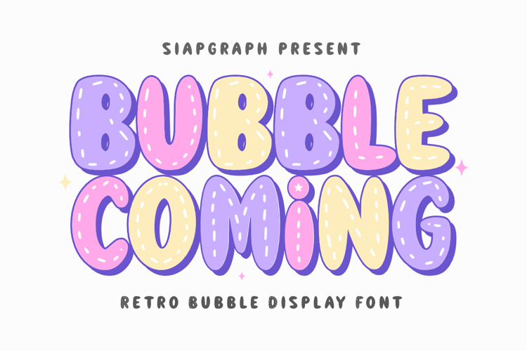 Preview of Bubble Coming Font