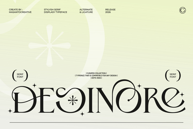 Preview of Desinore Font