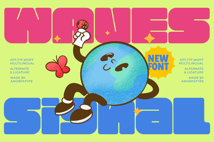 Preview of Waves Signal Font