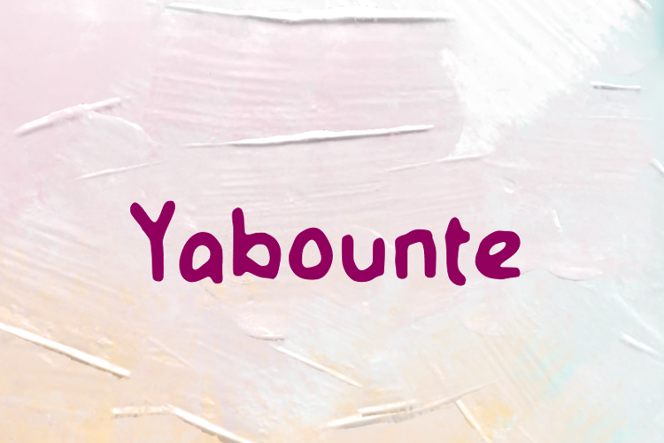 Preview of y  Yabounte Font