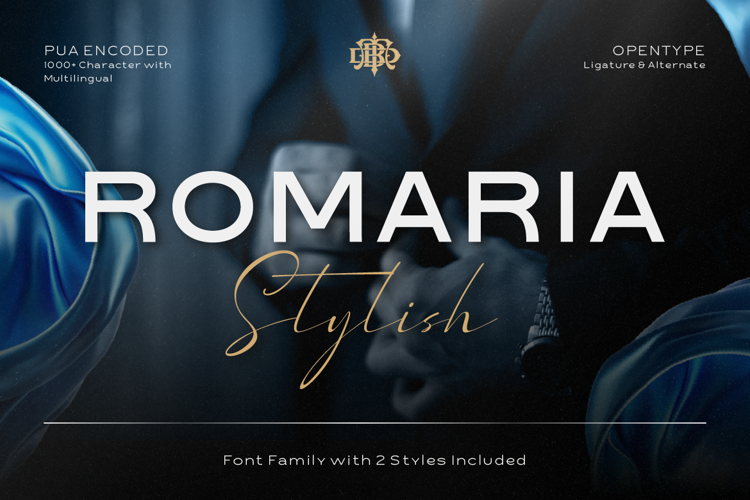 Preview of Romaria Stylish Font
