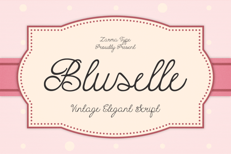 Preview of Bluselle Font
