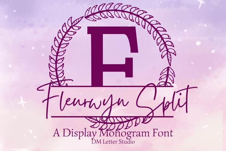 Preview of Fleurwyn Split Monogram Font
