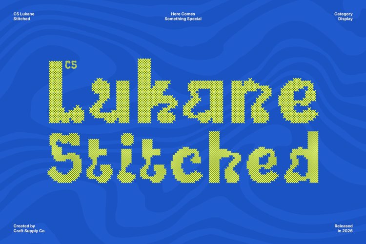 Preview of CS Lukane Stitched Font
