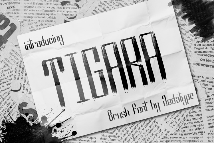 Tigara font jadatype fontspace
