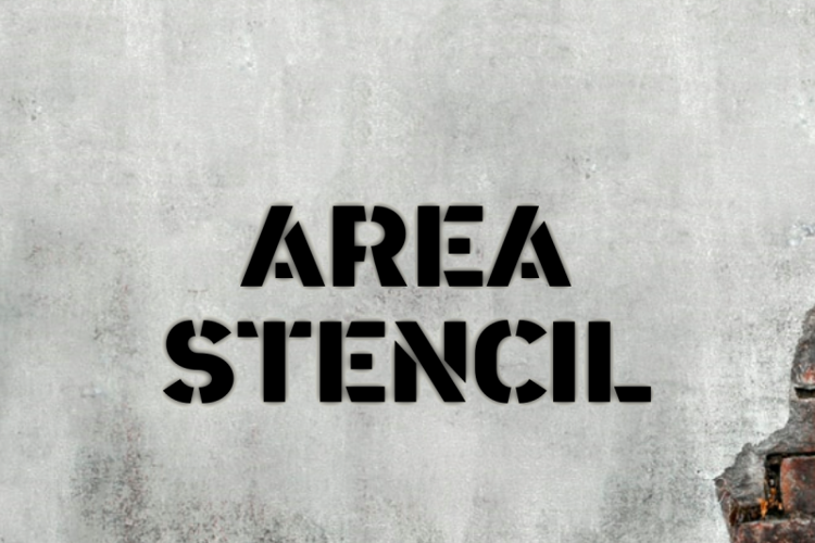a Area Stencil Font