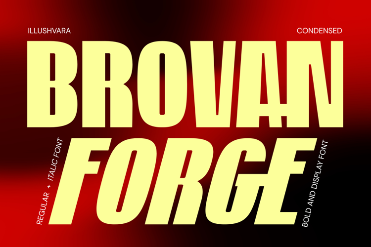 Preview of Brovan Forge Font