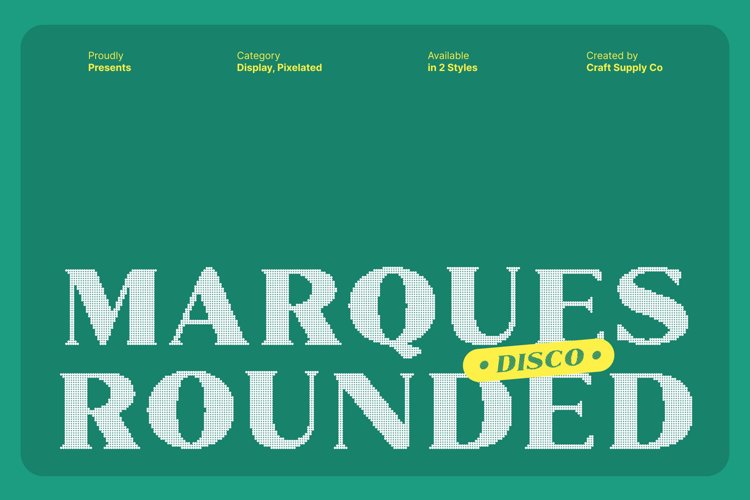Preview of Marques Rounded Disco Font