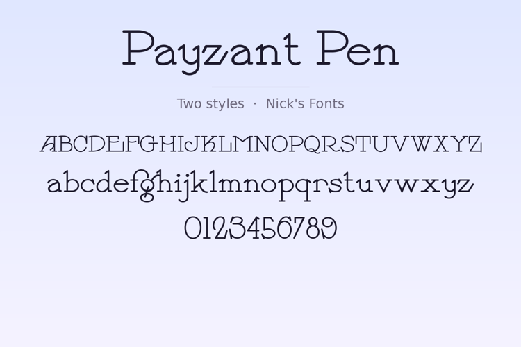 Preview of Payzant Pen Font