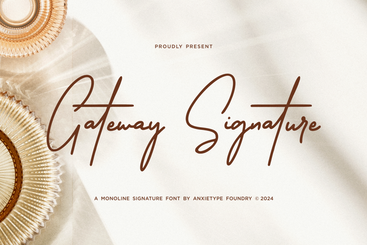 Preview of Gateway Signature Font