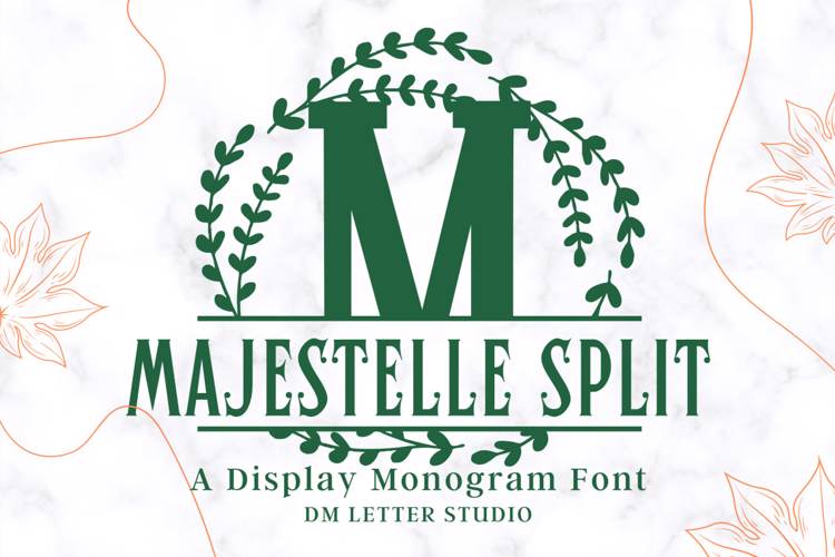 Preview of Majestelle Split Monogram Font