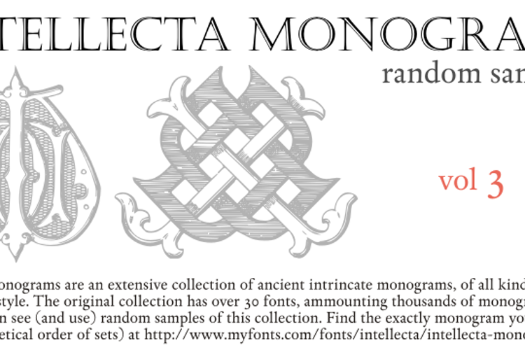 Intellecta Monograms Random Three Font