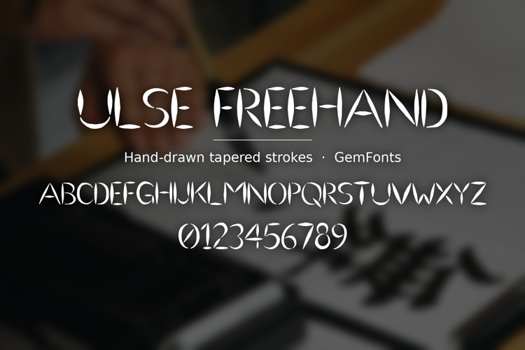 Preview of Ulse Freehand Font