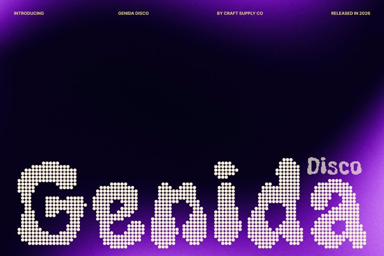 Preview of Genida Disco Font