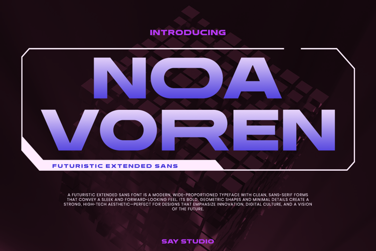 Preview of Noa Voren DEMO Font
