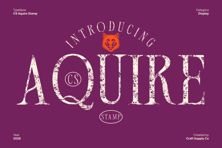 Preview of CS Aquire Stamp Font
