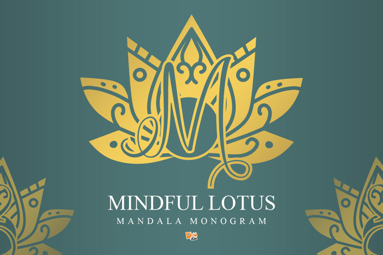 Mindful Lotus Mandala Monogram Font