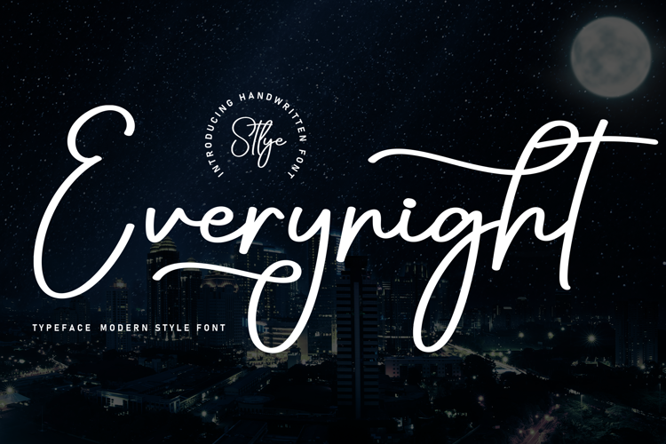 Preview of Everynight Font