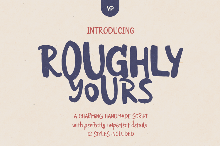 Preview of Roughly Yours Font