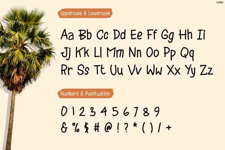 Preview of Miraze Font