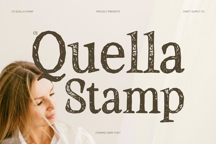 Preview of CS Quella Stamp Font
