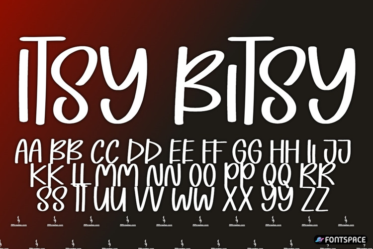 Preview of Itsy Bitsy Font