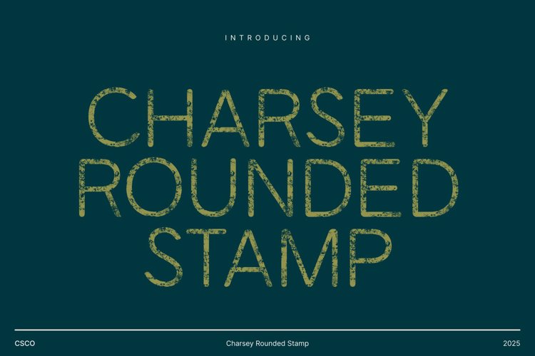 Preview of Charsey Rounded Stamp Font