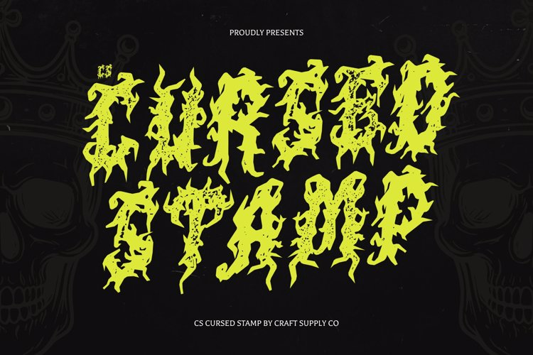 Preview of CS Cursed Stamp Font