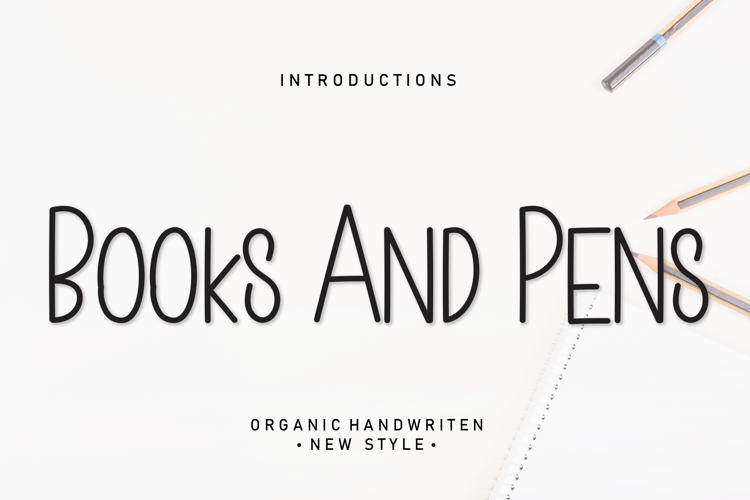 Books And Pens Font