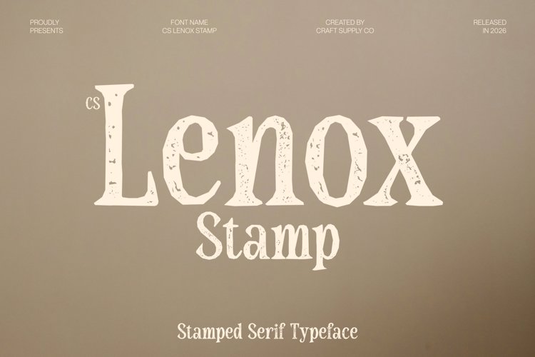 Preview of CS Lenox Stamp Font
