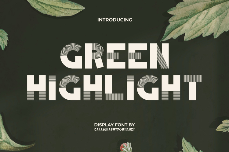 Green Highlight Font