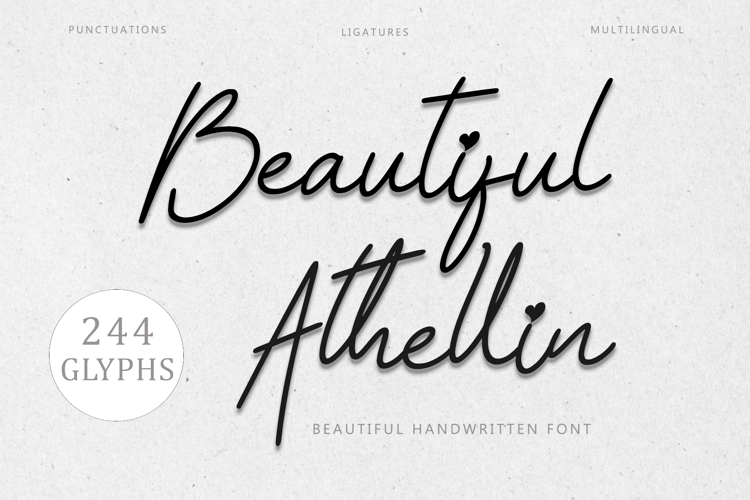 Beautiful Athellin Font