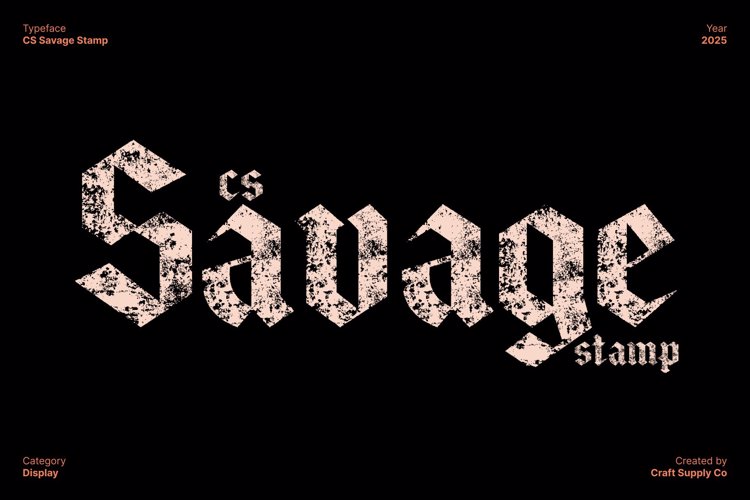 Preview of CS Savage Stamp Font