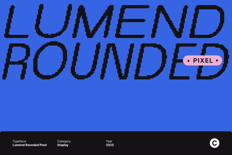 Preview of Lumend Rounded Pixel Regular De Font