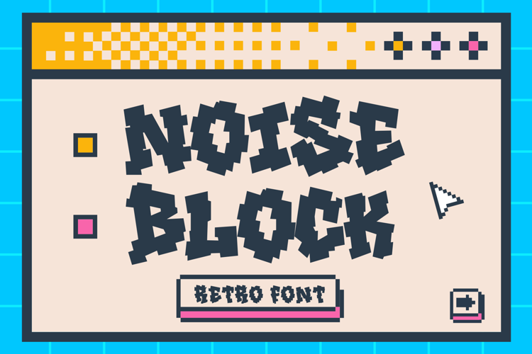 Preview of Noise Block Font