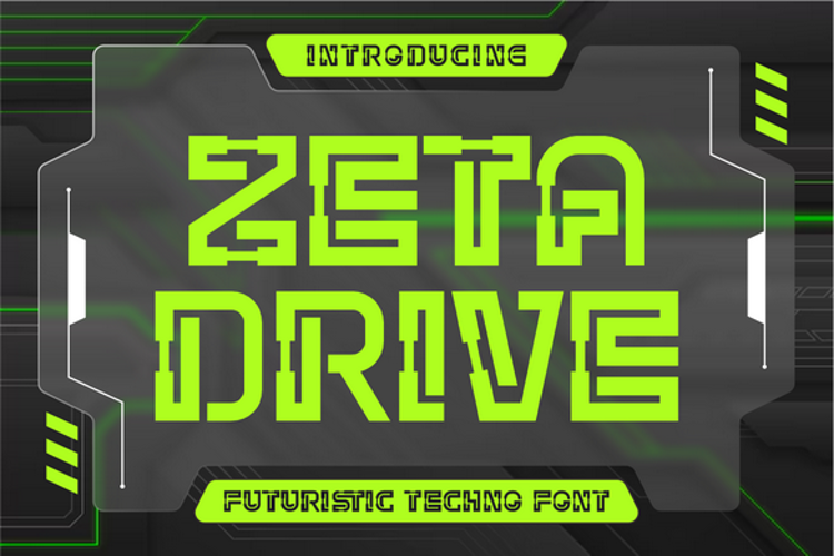 Preview of Zeta Drive Font