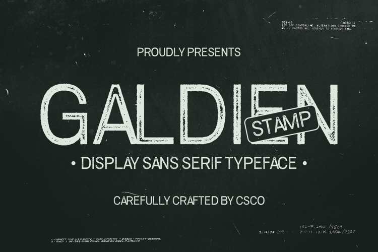 Galdien Stamp Font