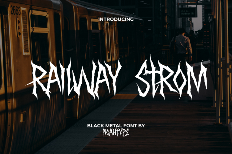 Preview of Railway Strom Font