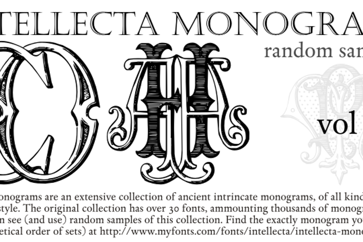 Intellecta Monograms Random Five Font