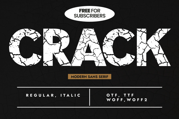 Preview of CRACK Font