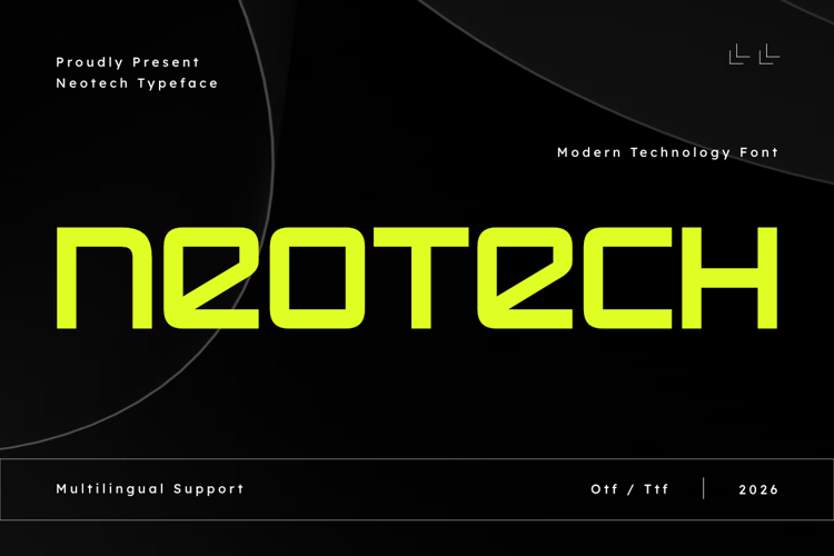 Preview of Neotech Font