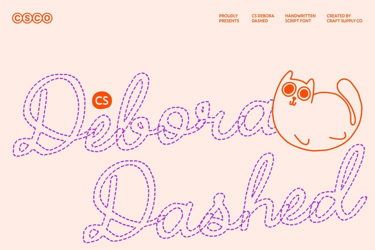 Preview of CS Debora Dashed Font