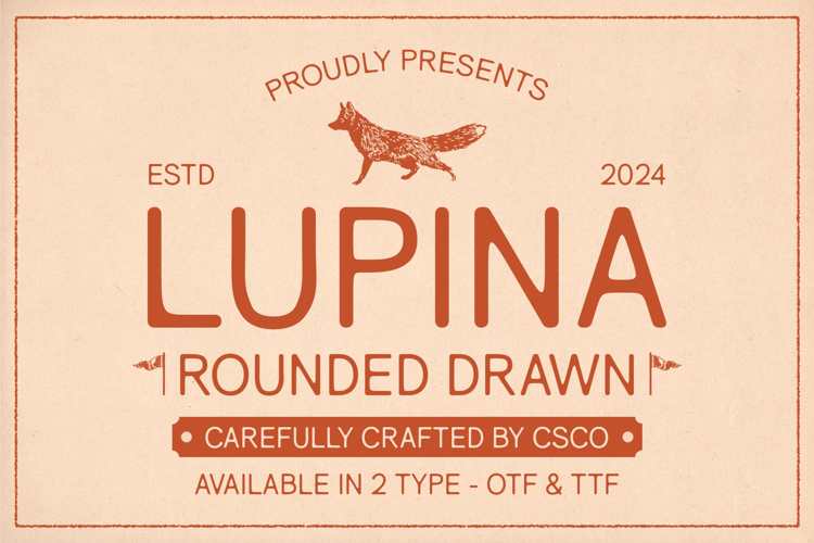 Lupina Rounded Drawn Font