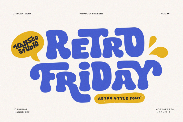 Preview of Retro Friday Font